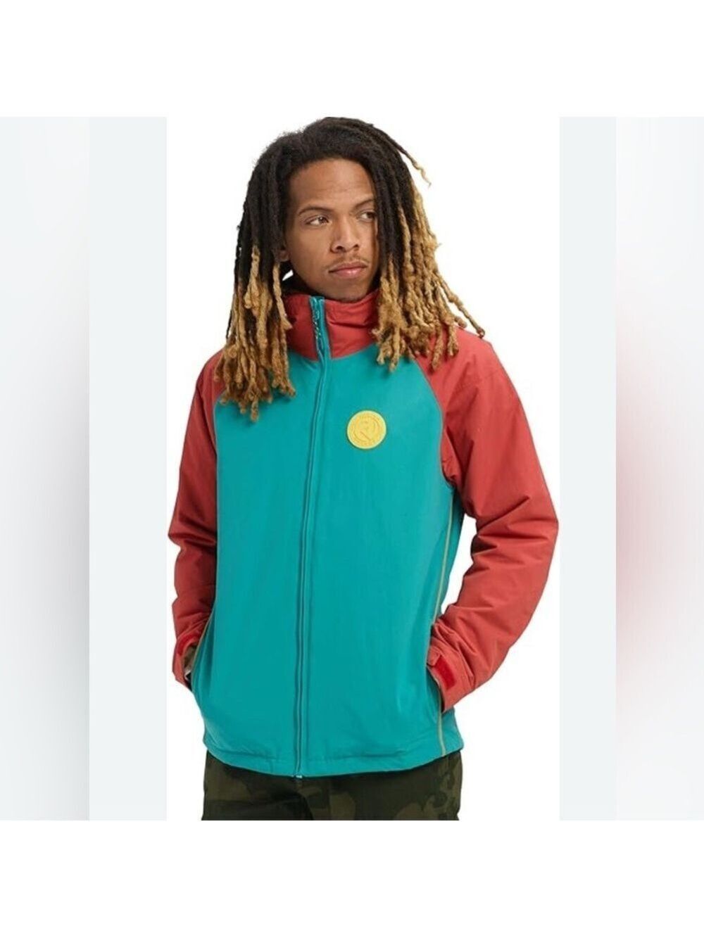 Burton Men's Brento Jacket Colour: Tandori / Green-blue Slate Gorpcore , small